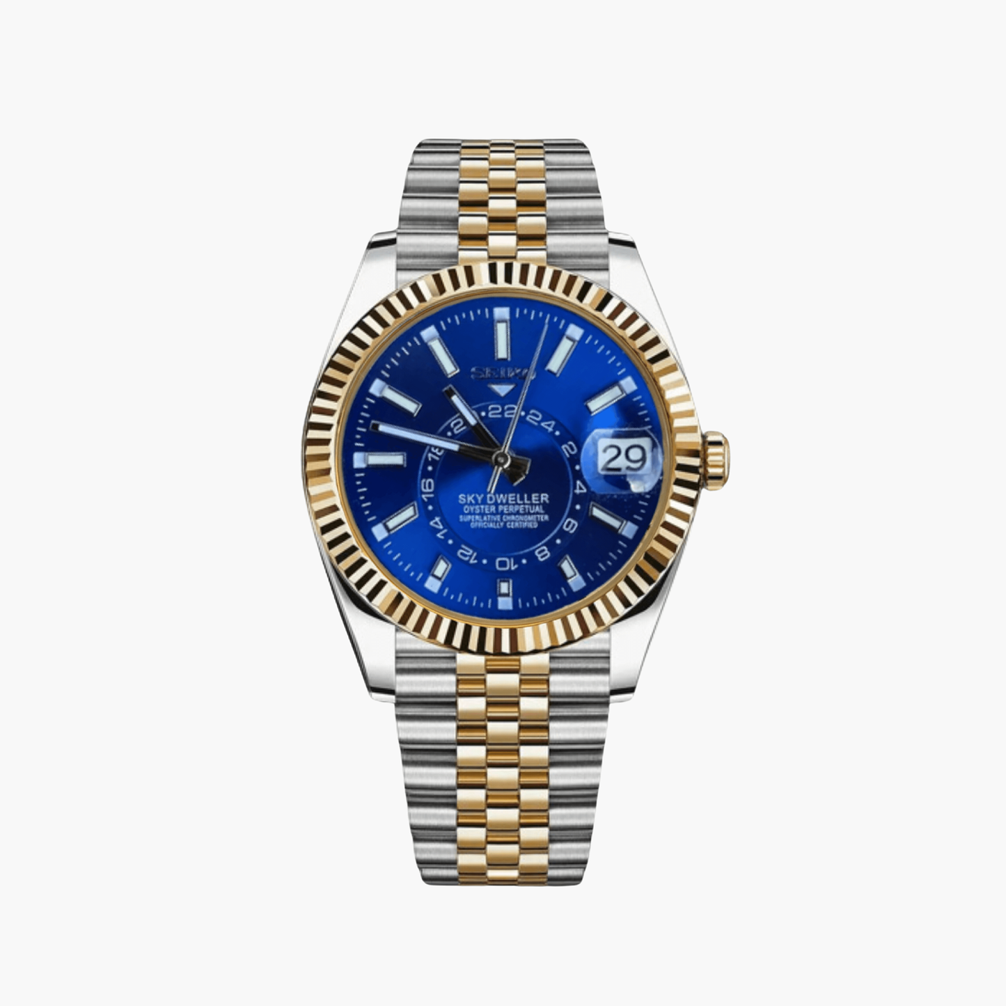 SeikoDweller Twotone Blå