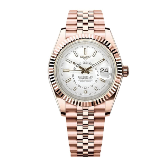 SeikoDweller Rosaguld Hvid