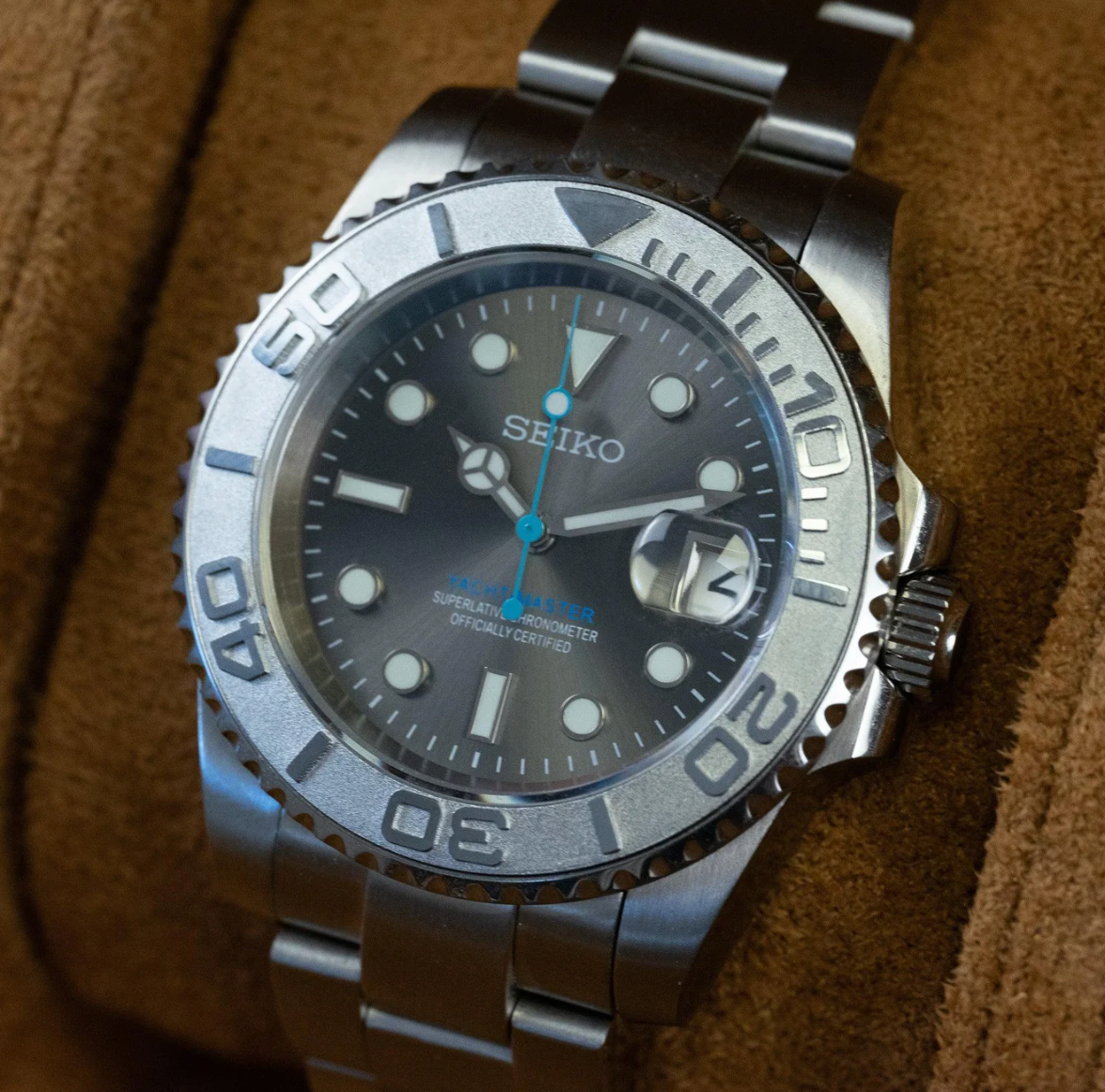 Seikomariner Sølv Rhodium