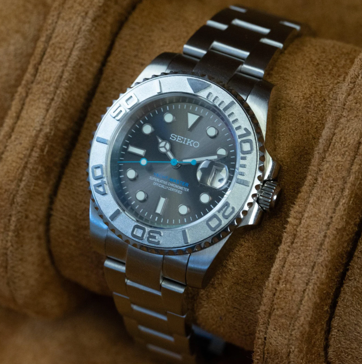Seikomariner Sølv Rhodium